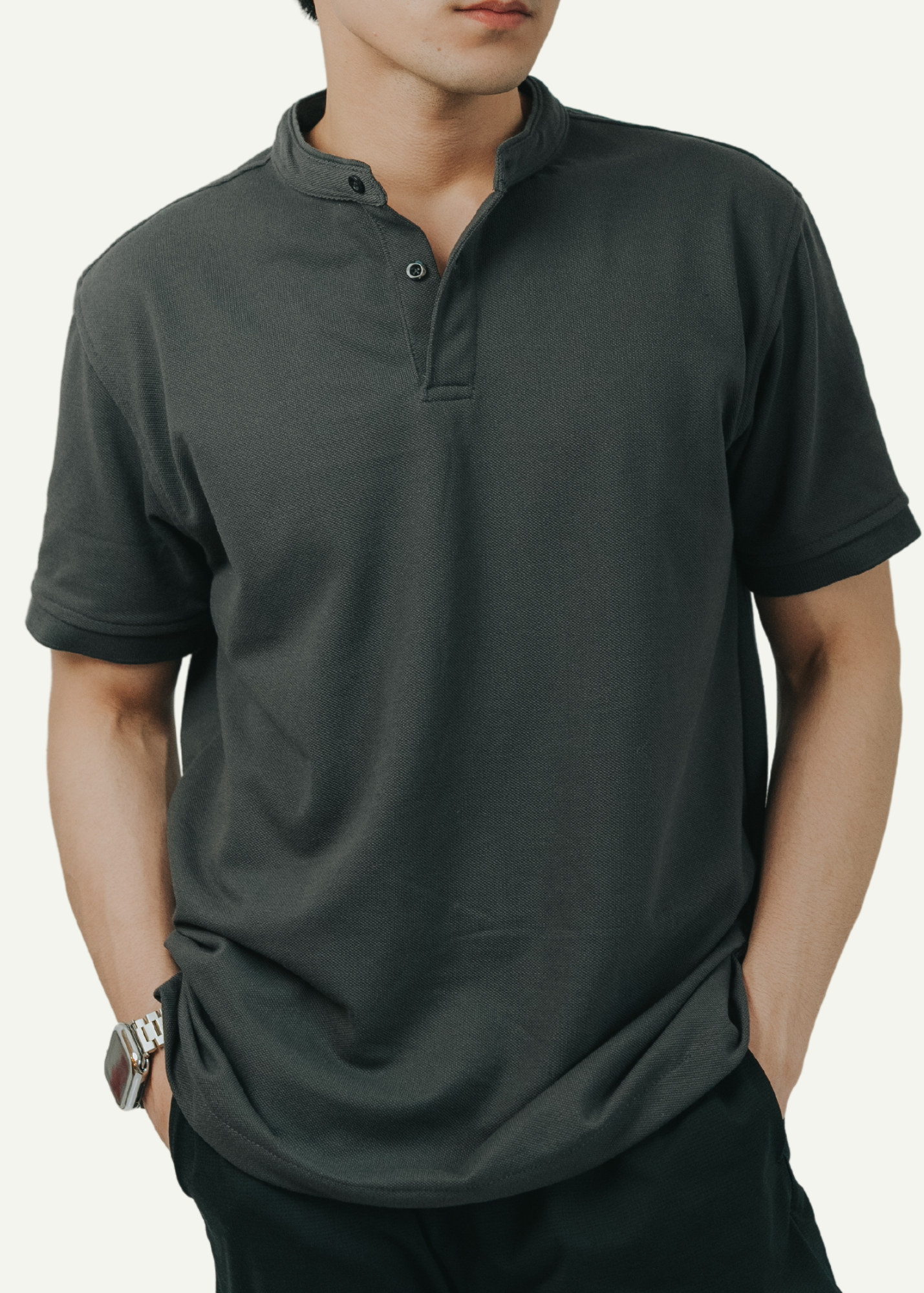PIQUÉ POLO SHIRT (DARK GRAY)