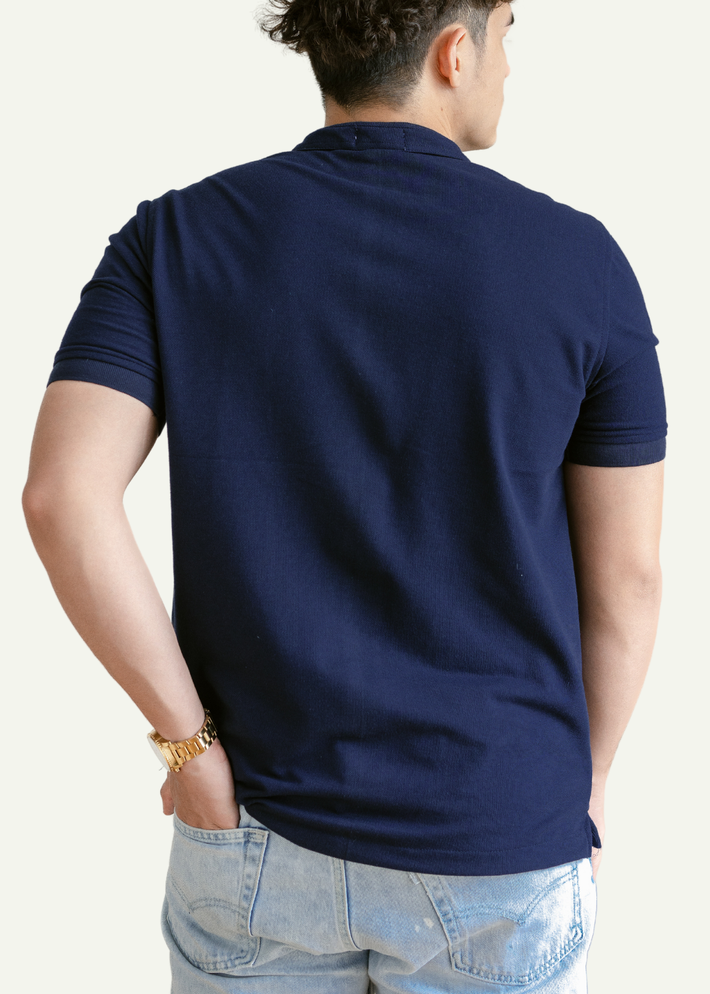 PIQUÉ POLO SHIRT (NAVY BLUE)