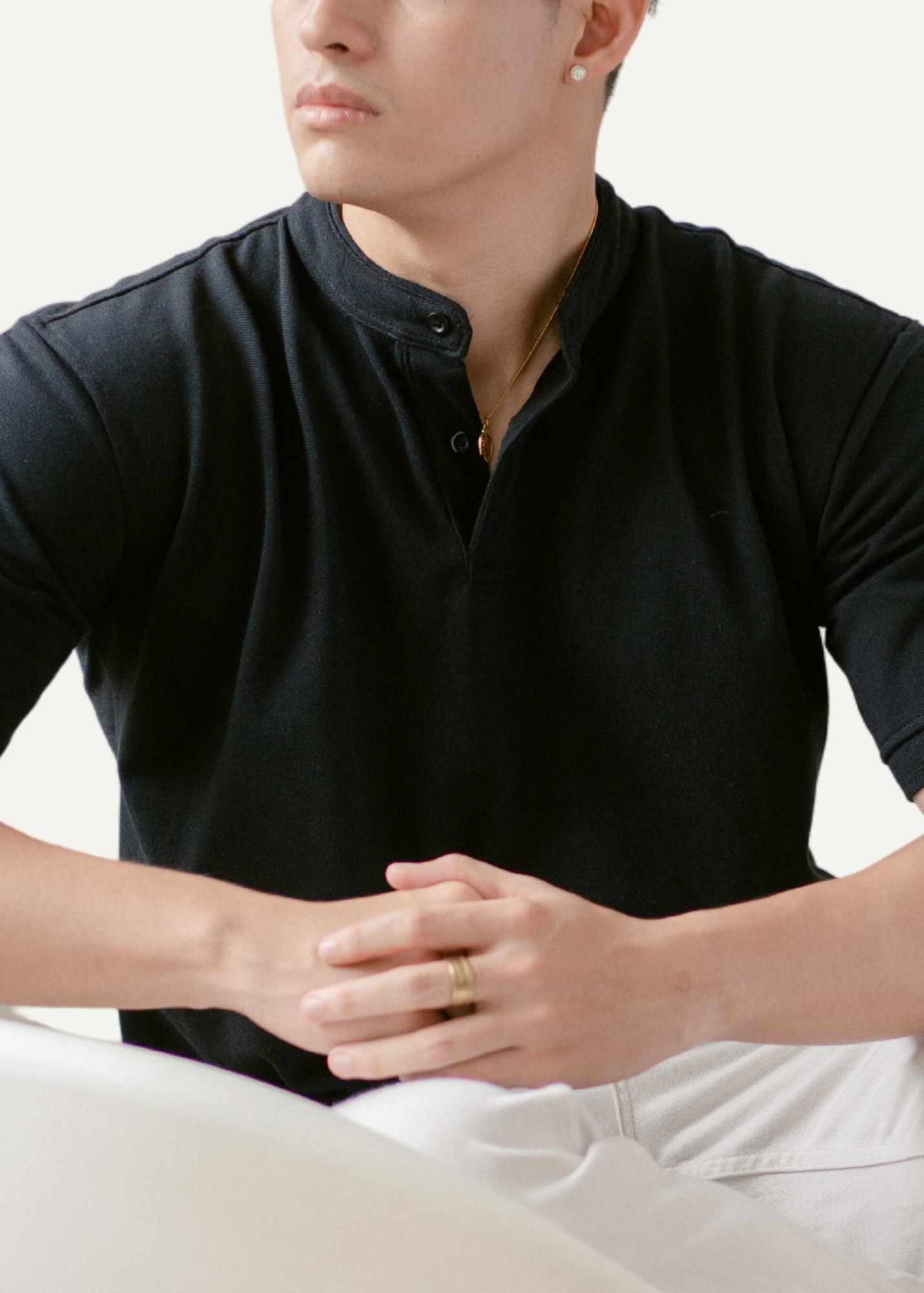 PIQUÉ POLO SHIRT (BLACK)