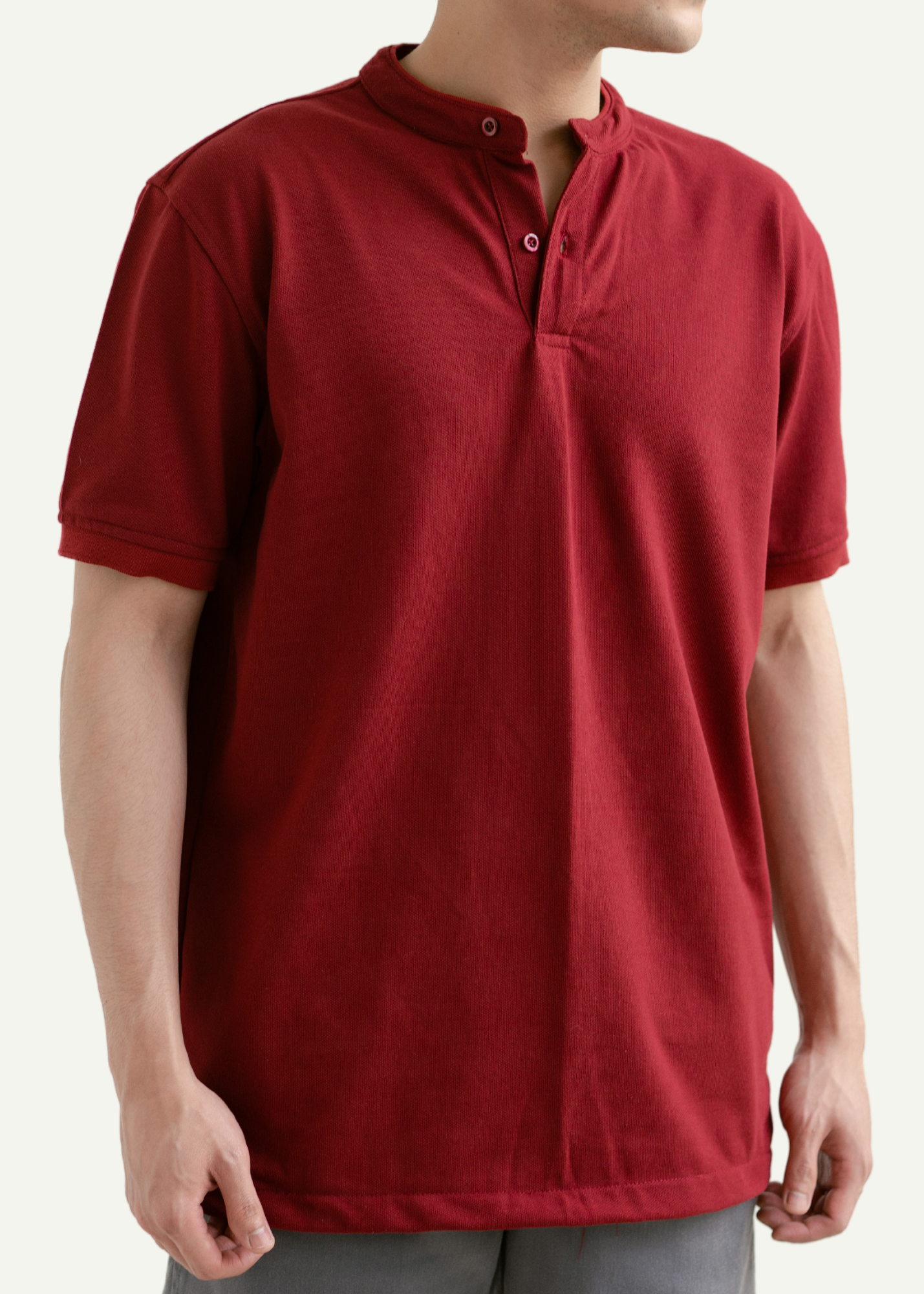 PIQUÉ POLO SHIRT (MAROON)