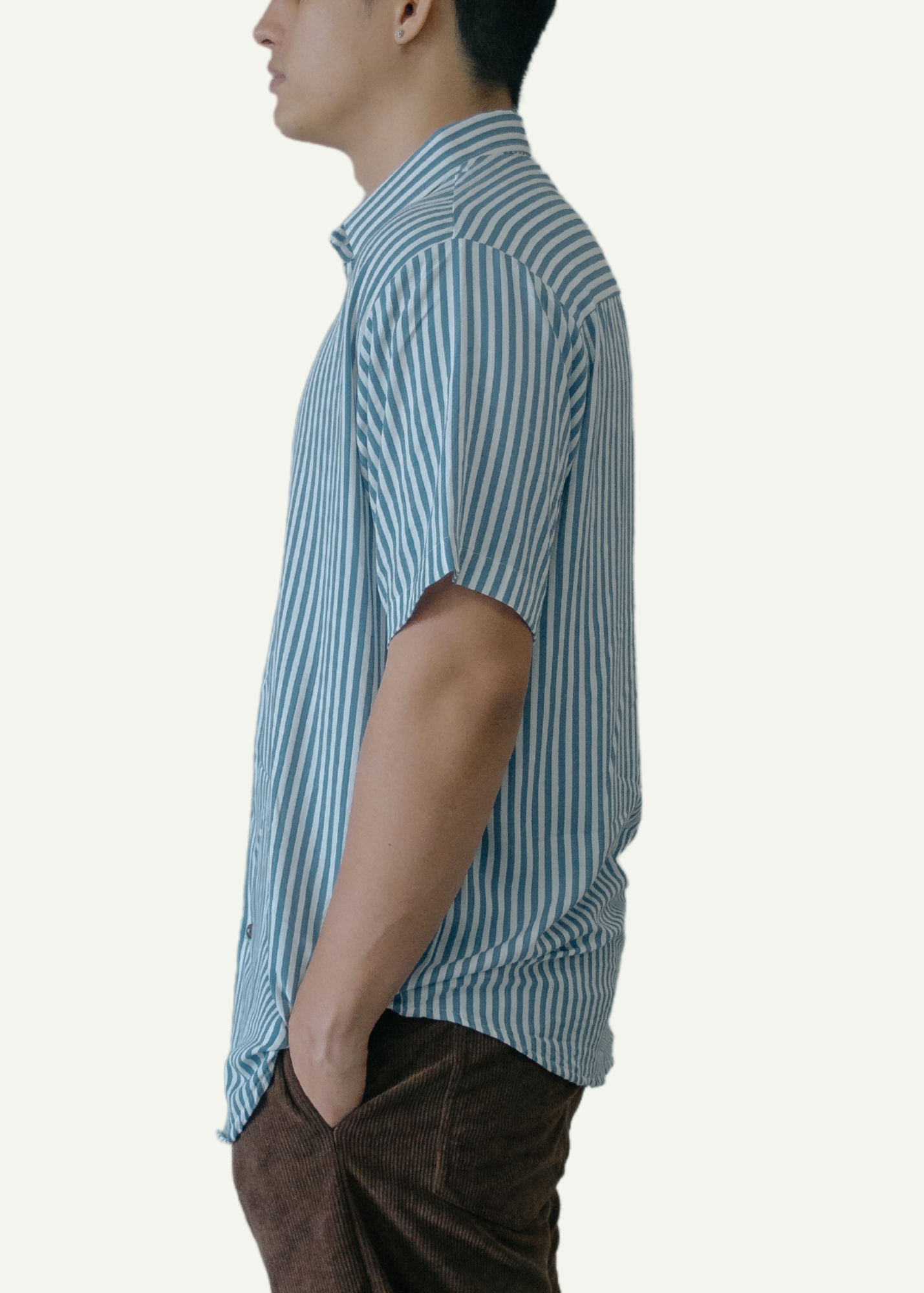 STRIPED REGULAR COLAR PRINTED POLO