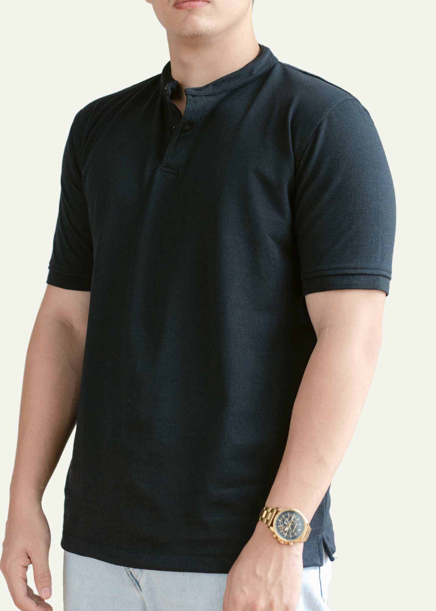 PIQUÉ POLO SHIRT (BLACK)
