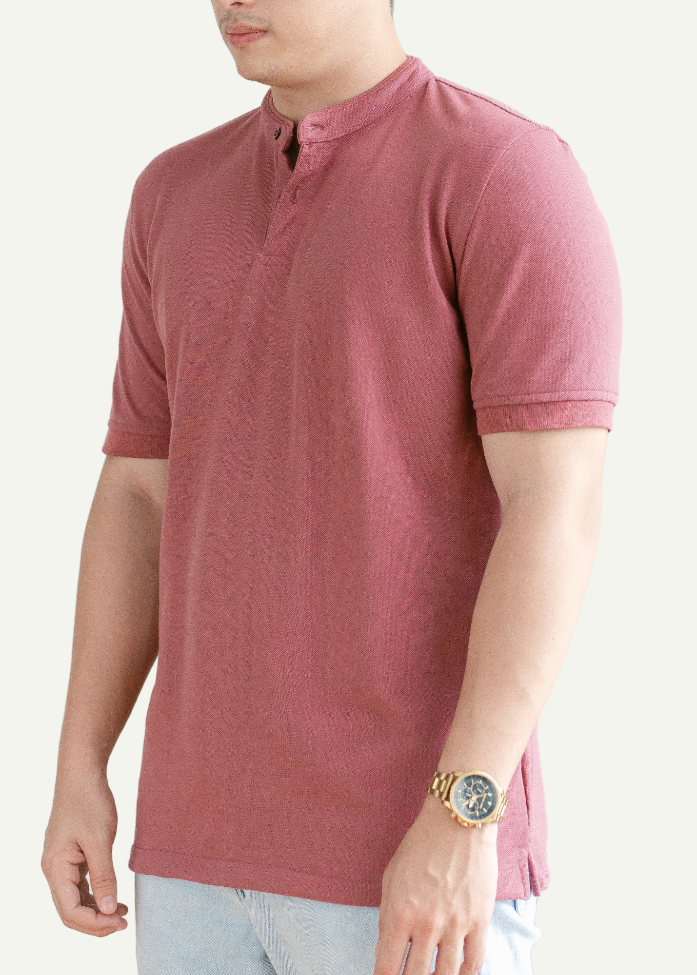 PIQUÉ POLO SHIRT (MAUVE)
