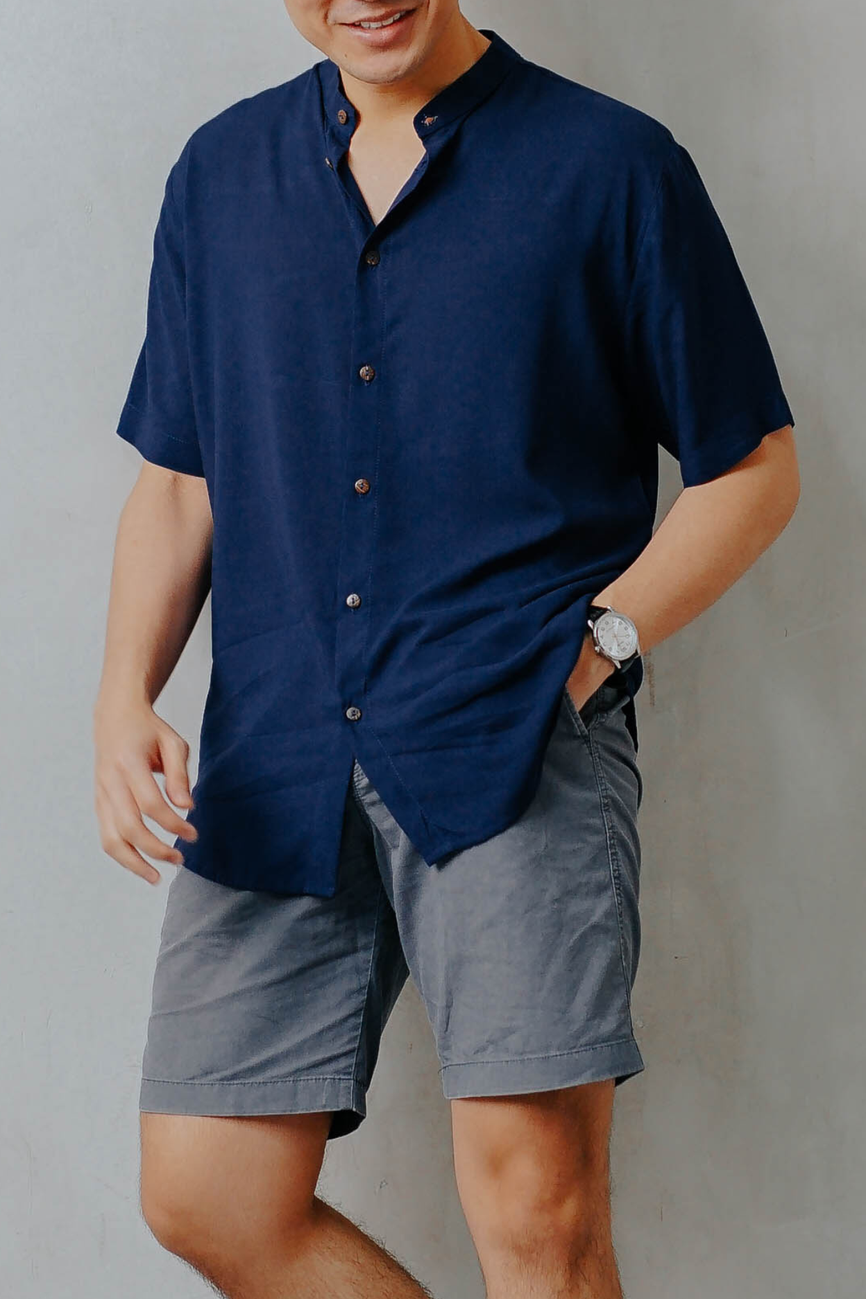 CLARKE GRANDAD POLO (NAVY BLUE)