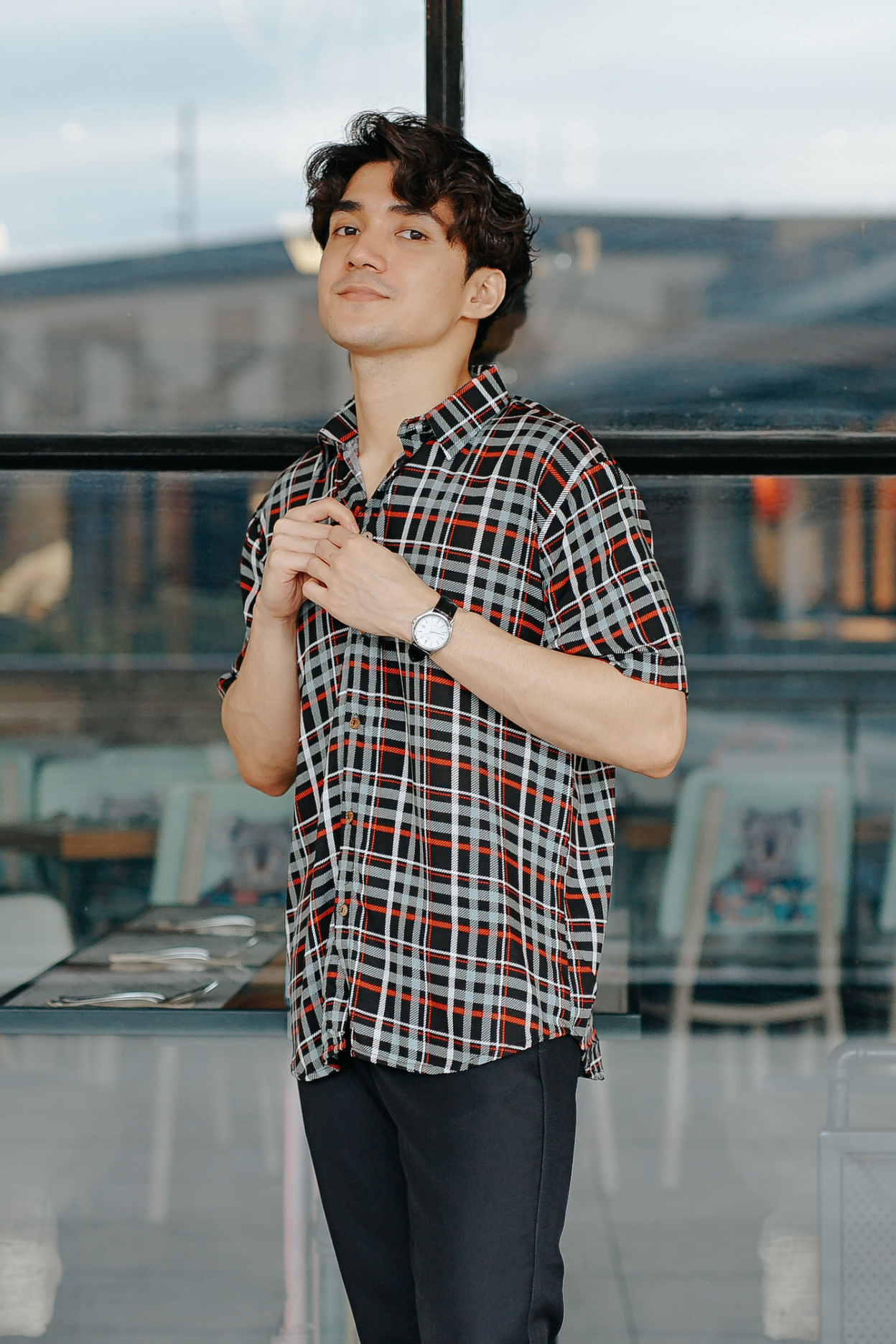 TEX REGULAR COLLAR PRINTED POLO