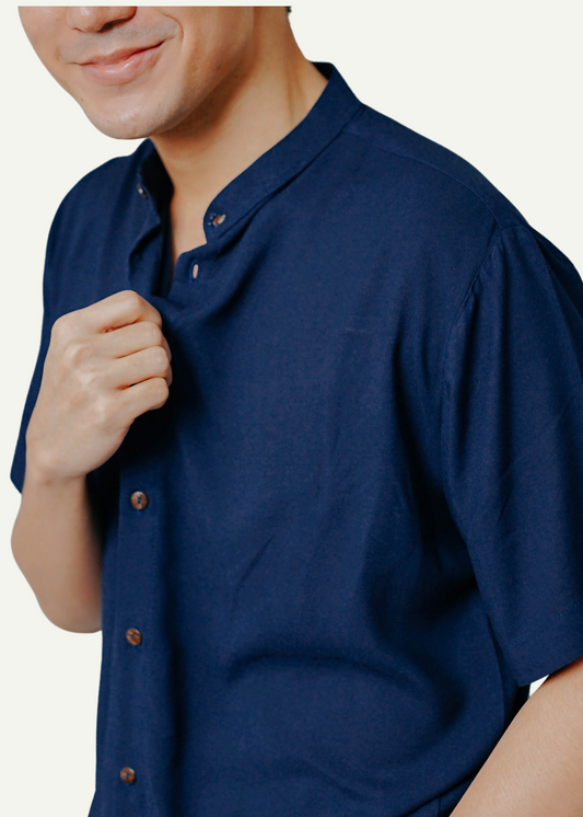 CLARKE GRANDAD POLO (NAVY BLUE)