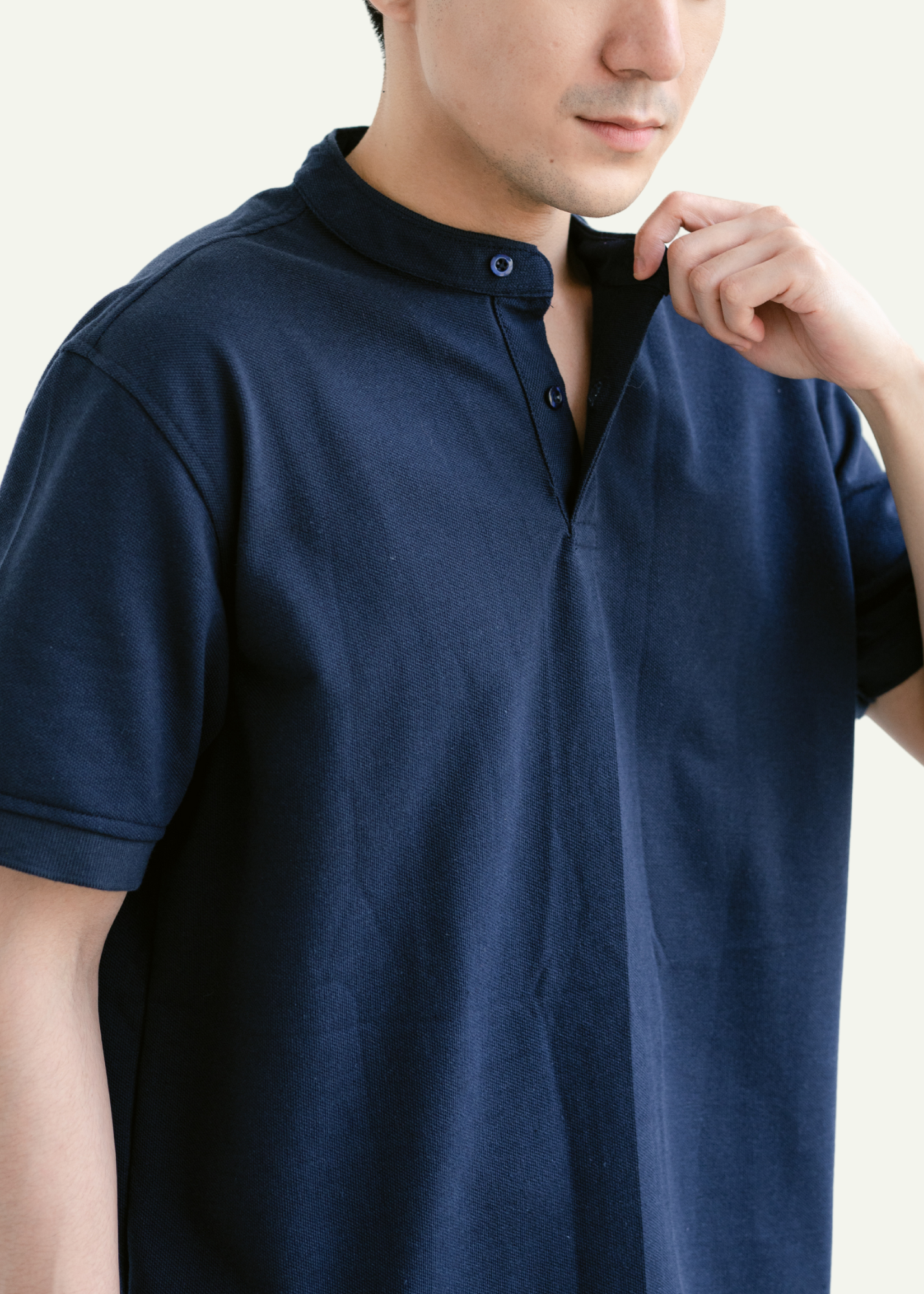 PIQUÉ POLO SHIRT (NAVY BLUE)