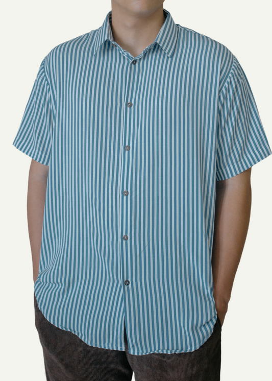 STRIPED REGULAR COLAR PRINTED POLO